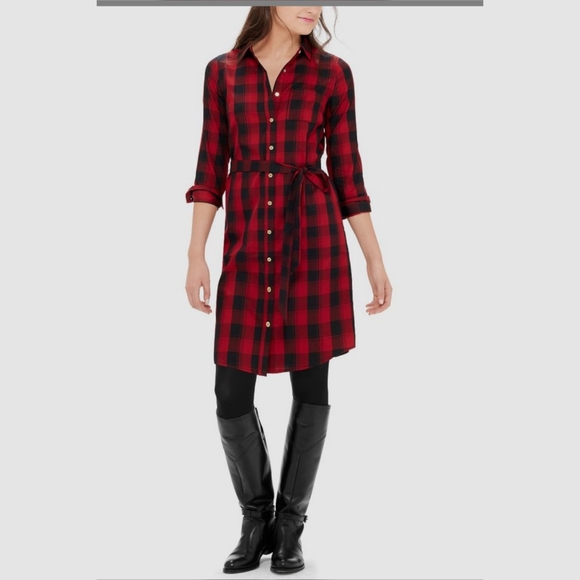 The Limited Plaid Shirtdress SZ Medium - Picture 3 of 6